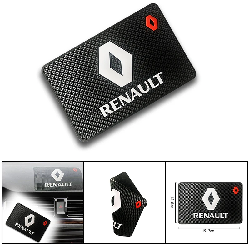 Модный нескользящий коврик с логотипом автомобиля держатель для телефона Renault
