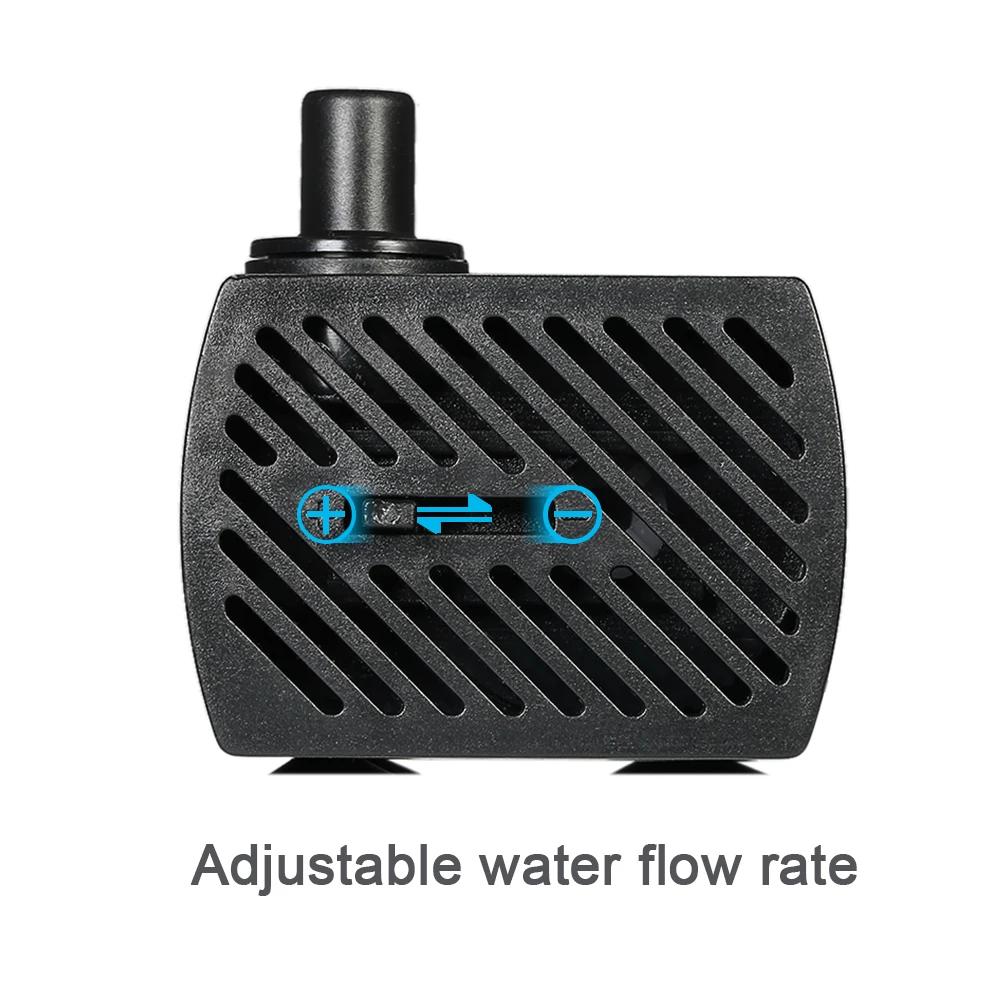 รูปสินค้า 110 V/220 V 2.5 W/3 W/4 W/5 W Ultra-Quiet Submersible น้ําพุปั๊มกรองบ่อปลา Aquarium ปั๊มน้ําถัง Garden Fountain