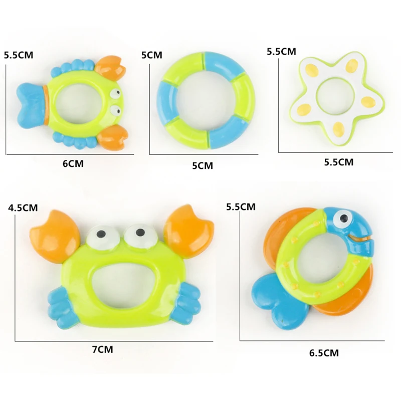 6 шт./компл. детские игрушки для ванной с рисунками зверей из мультфильмов "осьминог" наконечник детские водные игрушки весело Симпатичные