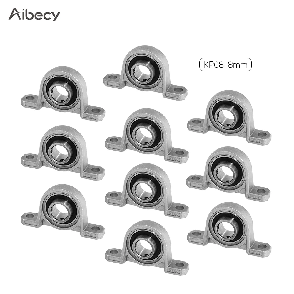 Aibecy металлический шариковый подшипник, опорный блок KP004, монтируемые шариковые подшипники, диаметр сердечника 20 мм, Аксессуары для 3d принтера, упаковка из 10 шт