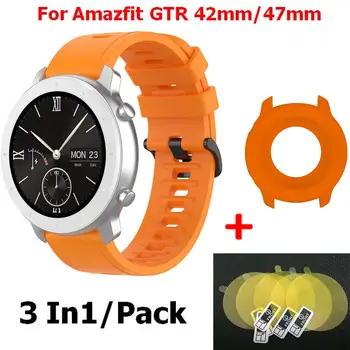 

Replacement Strap For Xiaomi Huami Amazfit GTR Cover Protectors case Watch Band for Amazfit GTR 42mm/47mm Screen Protective