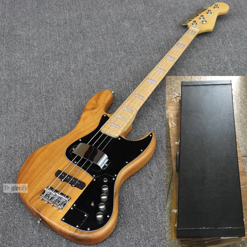 4string wood case Высокое качество, 4 струны, 5 струн, активная бас-гитара - Цвет: 4string wood case