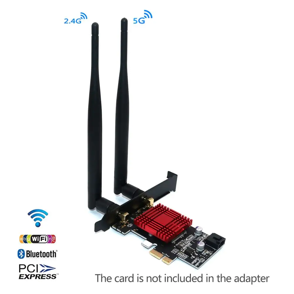 Компьютер расширительные платы SSD M.2 ключ к PCI-E X1 адаптер конвертер постоянного тока с радиатором для NGFF Intel 7265/8260/8265/9260 без Wi-Fi кард
