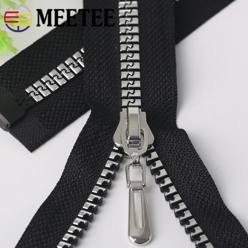 Meetee 1/2 шт. № 8# открытого типа застежки-молнии смолаы для шитья эко-куртки и пуховики для застежек-молний DIY аксессуары для одежды