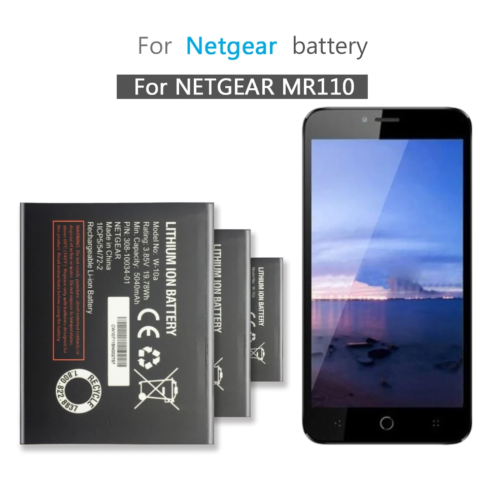 W-10a для NETGEAR NightHawk M1 MR110 мобильный телефон Battery 5040mAh | Мобильные телефоны и