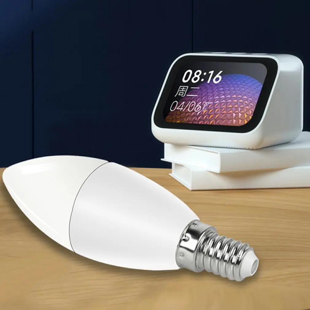 E14 Smart WiFi Light RGB Bulb 5W + C Dimmable LED Light Set Timing Mobile Remote Control Music Rhythm