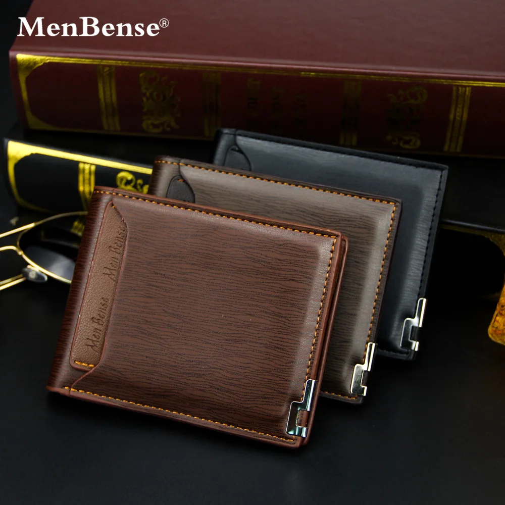 

New Men's Wallet Short Multi-functional Fashion Casual Iron Edge Draw Clip