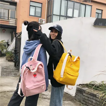 

Backpack Black School-Bags Teenage Women Mochila Girls Fashion for Small Escolar Space-Printing