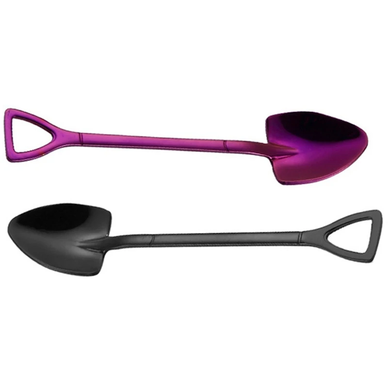 2 шт. маленькая лопатка из нержавеющей стали с золотым покрытием|Кофейные совки| |