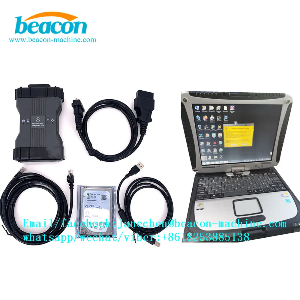 Ноутбук Thoughbook CF19 + Мультиплексор MB STAR C6 для Benz mb SD Connect xentry das wis epc VXDIAG c6