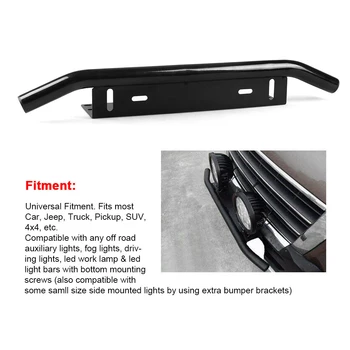

Bumper License Plate Bracket Black Auto Exterior Front Holder Off-road
