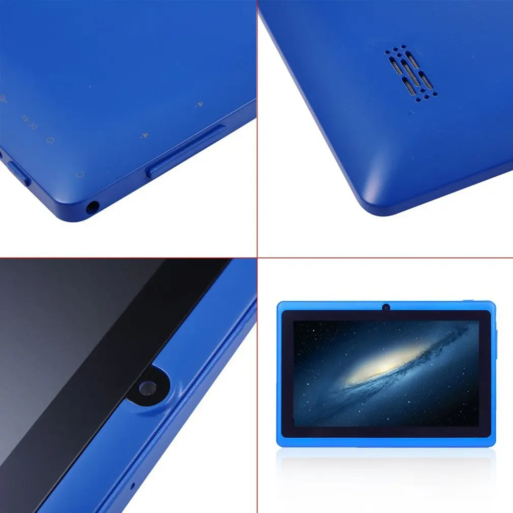 Синий с 7 дюймовым HD Экран Android Quad-core Tablet PC 512 Мб+ 4 Гб/512 МБ+ 8 Гб/1 Гб+ 8 Гб/1 Гб+ 16 Гб 2.0MP Камера Поддержка TF карты