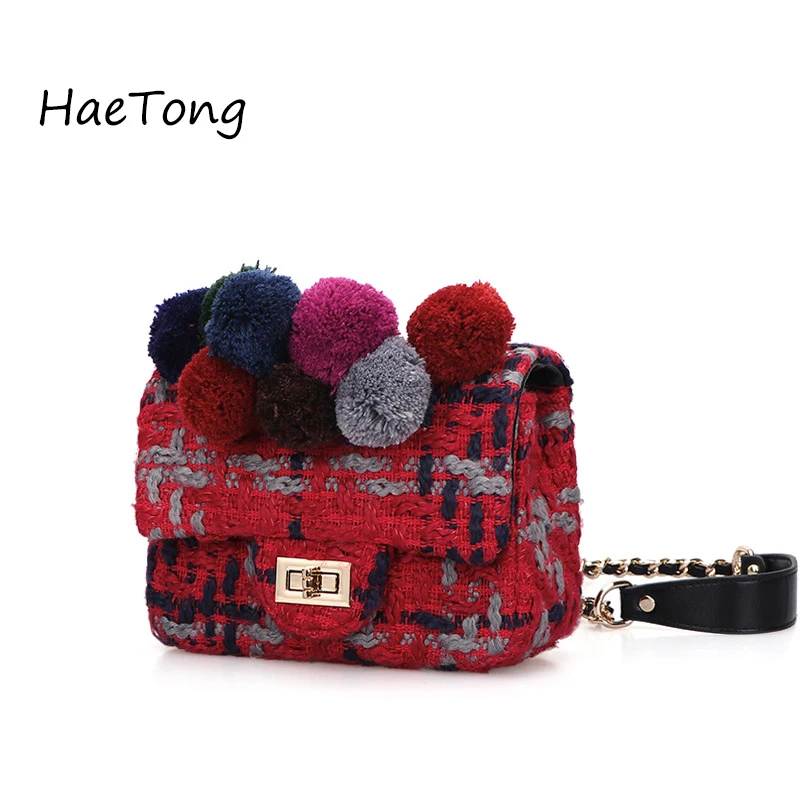Зимние модные шерстяные сумочки для женщин плетеные сумки из шерсти дамская