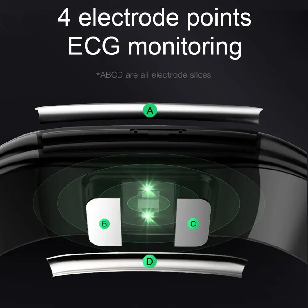 ECG+ PPG умный Браслет фитнес-трекер 1,08-дюймовый цветной экран водонепроницаемый монитор сердечного ритма кровяного давления спортивные часы