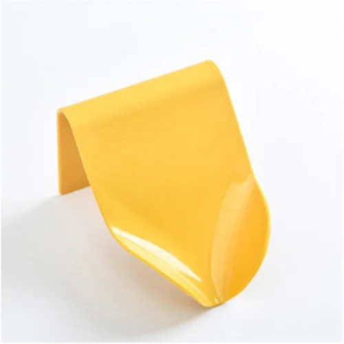 Yellow Мыльница Ванная комната душа мыло для хранения коробочка, Мыльница пластина держатель лотка Ванная комната перфорация Слива Пластик ящик лоток для настенных полок - Color: Yellow