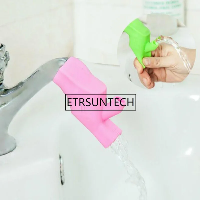 200pcs Elastic Silicone Water Tap Extension Sink Children Washing Device Faucet Extenders Bathroom Kitchen Sink Faucet Guide