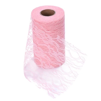 

Vintage Lace Table Runner Chair Sash for Wedding Decoration Light Pink