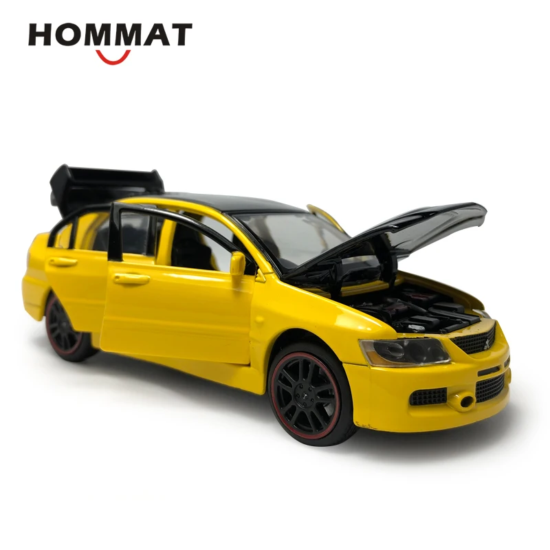 HOMMAT 1:32 Mitsubishi Lancer Evolution IX EVO черная крыша сплав металла Литые и игрушечные машинки модели автомобилей детские игрушки для мальчиков