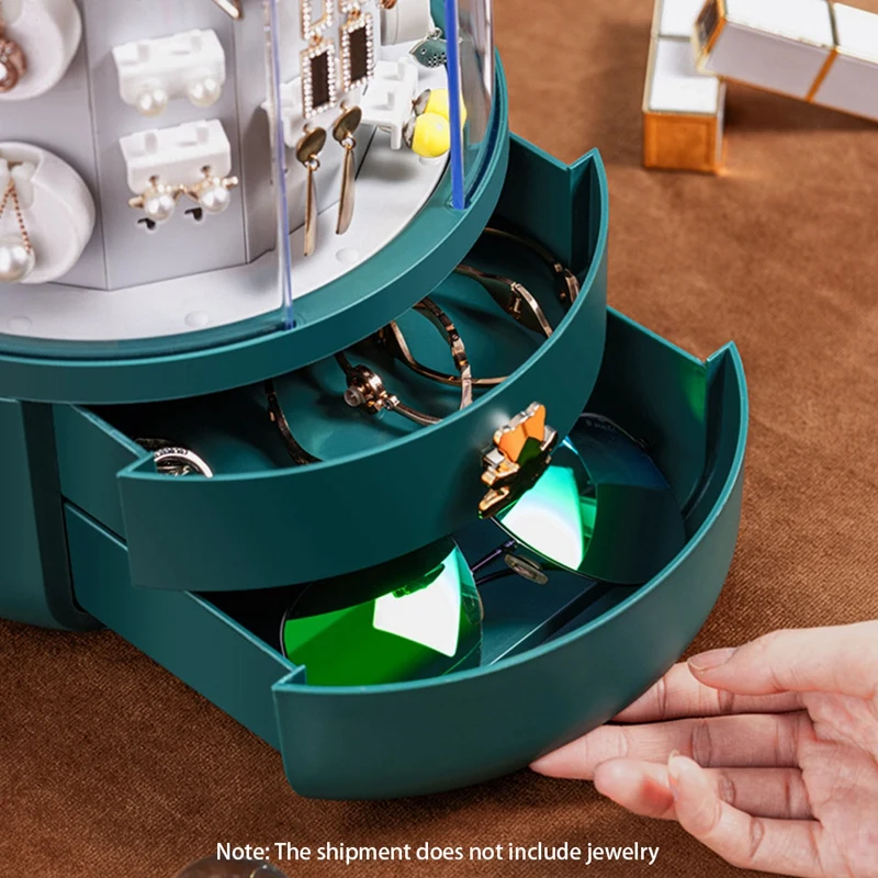 360 Rotating Makeup &Amp; Jewelry Organizer Storage Box