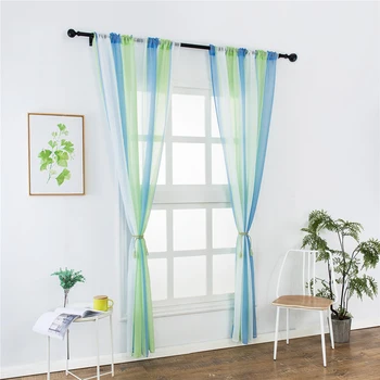 

Lychee Stripe Curtain Modern Linen Door Curtain Window Room Divider Curtain Valance Home Decoration