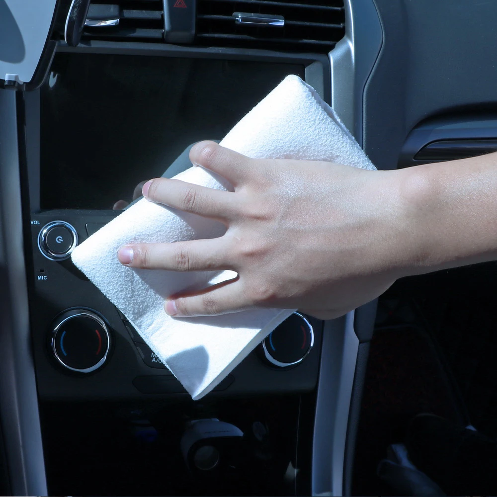 Hviero Car Styling Drying Car Washing Motorcycle Cleaning Natural Genuine Leather Chamois Shammy Sponge Cloth Sheepskin Absorbent Towel