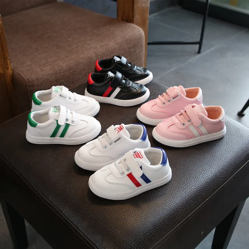 

2018 Spring And Autumn New Style Shoes White Leather 1-3-5-Year-Old CHILDREN'S Shoes GIRL'S Shoes BOY'S Soft-Sole Athletic Shoes