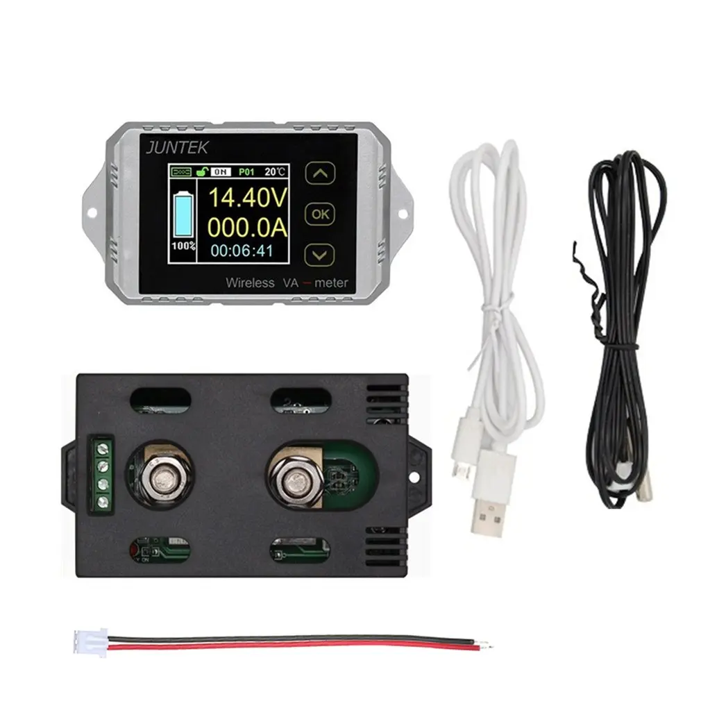

VAT1200 100V 200A LCD Digital Wireless DC Voltage Current VA Meter Car Battery Monitor Coulometer Coulomb Counter Wattmeter