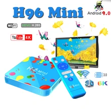 Best stable Tv-Box H96 MINI Quad-Core Allwinner H6 Android9.0 4GB 32GB 128GB smart tv box 2.4/5G wifi Bluetooth 6K@30fps