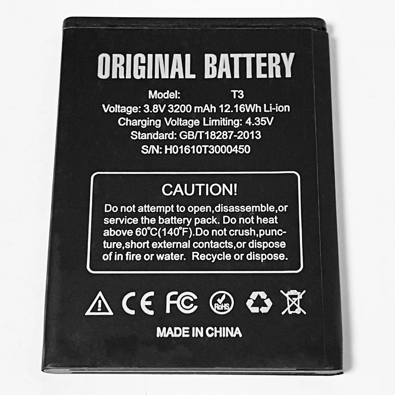 3 8 V 3200mAh для батареи DOOGEE T3|Аккумуляторы мобильных телефонов| |