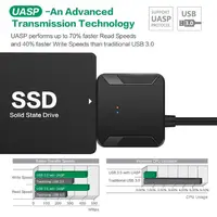hdd כבלים ssd USB 3.0 ל SATA מתאם ממיר כבלים USB3.0 כונן קשיח ממיר כבלים עבור Seagate WD 2.5 3.5 מתאם HDD SSD (1)