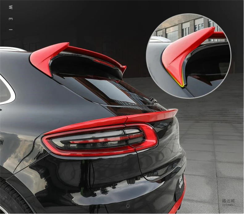 Спойлер для Porsche Macan высокое качество углеродное волокно и ABS крыло губы крыша Спойлеры задней двери