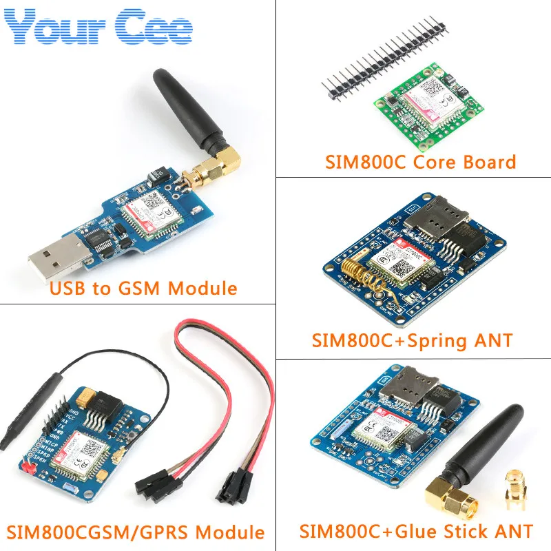 

SIM800C Development Board SIM800 Core Board Quad-band GSM/GPRS IOT Wireless Communication Wireless Transceiver With Bluetooth