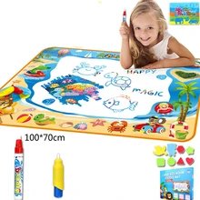 Хоббилан 100*70 см Детские Красочные Волшебные водные граффити Живопись Холст мультфильм ребенок Образование Рисунок ковер коврики игрушка