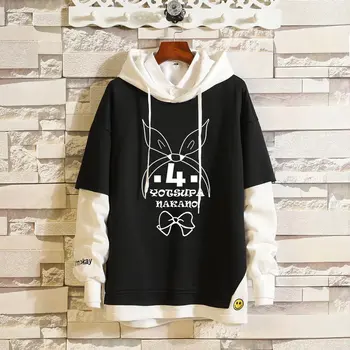

Anime Nakano Miku Quintessential Quintuplets Unisex Yotsuba Hoodie Halloween Cosplay Costume Fake Two-piece Sweatshirt