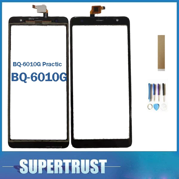 6,0 дюймов для BQ мобильного BQ-6010G Practic BQ-6010G сенсорный экран дигитайзер стекло объектив сенсорная панель Черный с лентой и инструментом