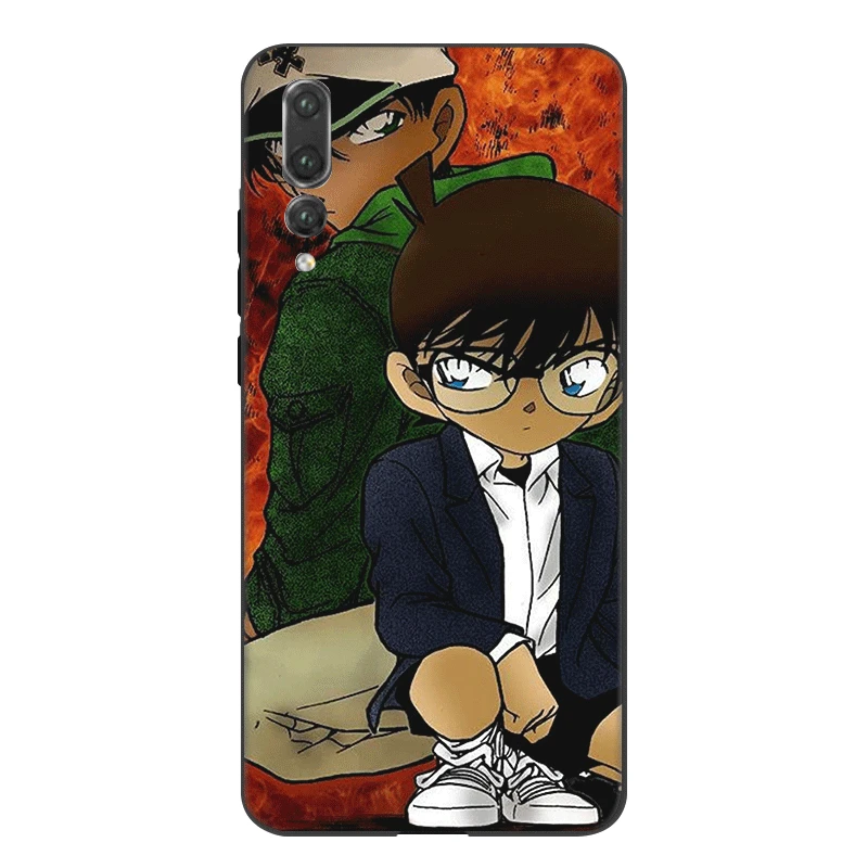 Мобильный Силиконовый чехол для телефона huawei P30 P20 P10 P9 P8 Pro Lite P Smart Z Plus Detective Conan Shell