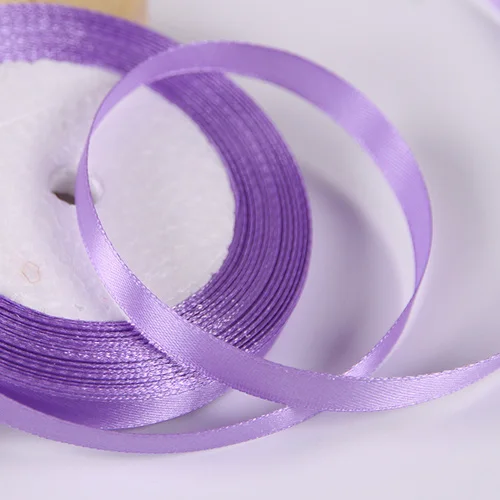 10 мм атласные ленты 22 метра/рулон наборы сделай сам DIY свадебный подарок на день рождения для обертывания коробок упаковка для конфет - Цвет: 21 Light Purple