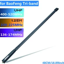 ABBREE Tri-band 144/222/435 МГц Тактический антенна для Baofeng BF-R3 UV-82T UV-5RX3 UV-82X3, BTECH UV-5X3 Любительская рация радио