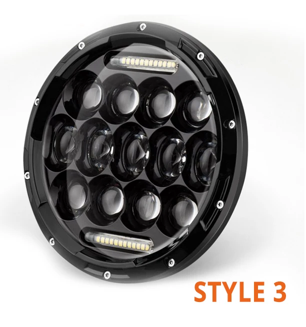 Partol 1x7 дюймов светодиодный налобный фонарь DRL Halo Angle Eyes светодиодный налобный фонарь 12 В для Jeep Wrangler TJ JK LJ unlimited 1997 1998 1999 2000 - Цвет: style 3
