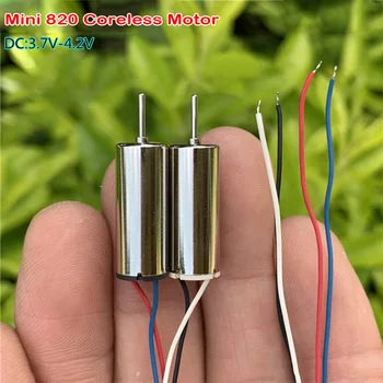 

Mini 820 Coreless Motor DC 3.7V 4.2V 48000RPM High Speed Strong Magnetic DIY Toy Spindle Model Four-axis RC Drone Quadcopter