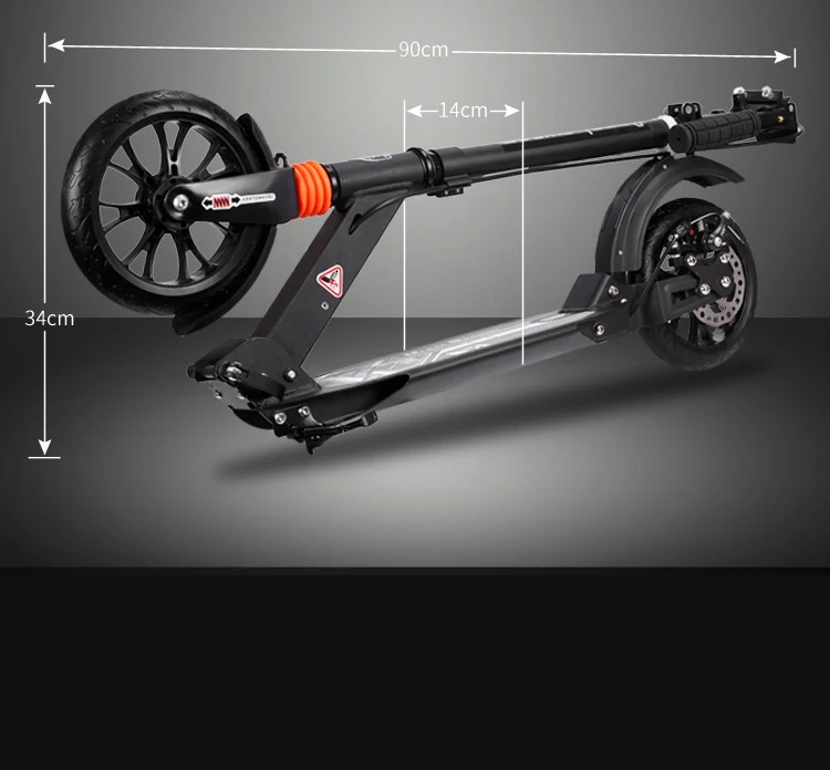 Big Wheel Scooter Youth Adult Scooter With Disc Brakes Double Shock Absorption, Foldable Commuter Scooter, Load 150Kg (Non-Electric) 18 Big Wheel Scooter Youth Adult Scooter With Disc Brakes Double Shock Absorption, Foldable Commuter Scooter, Load 150Kg (Non-Electric)