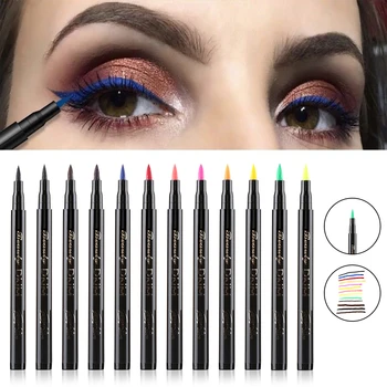 

1PC Cat Eye Makeup Colorful Waterproof Liquid Eyeliner Pencils Fast Dry Long Lasting Thin Head Eye Black Liner Pen Makeup Tools
