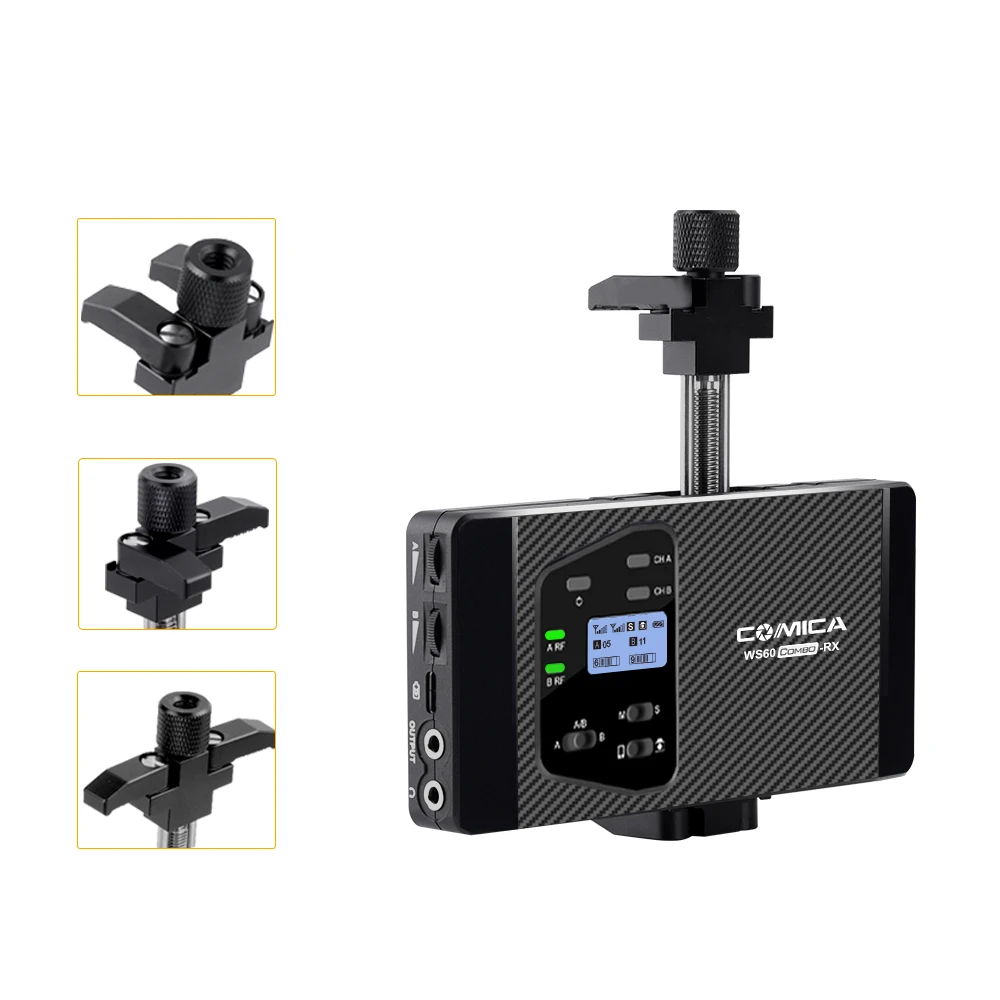 COMICA CVM-WS60 Combo 1-Trigger-2 Двойной передатчик и один приемник гибкий мини-беспроводной микрофон универсальный для камеры