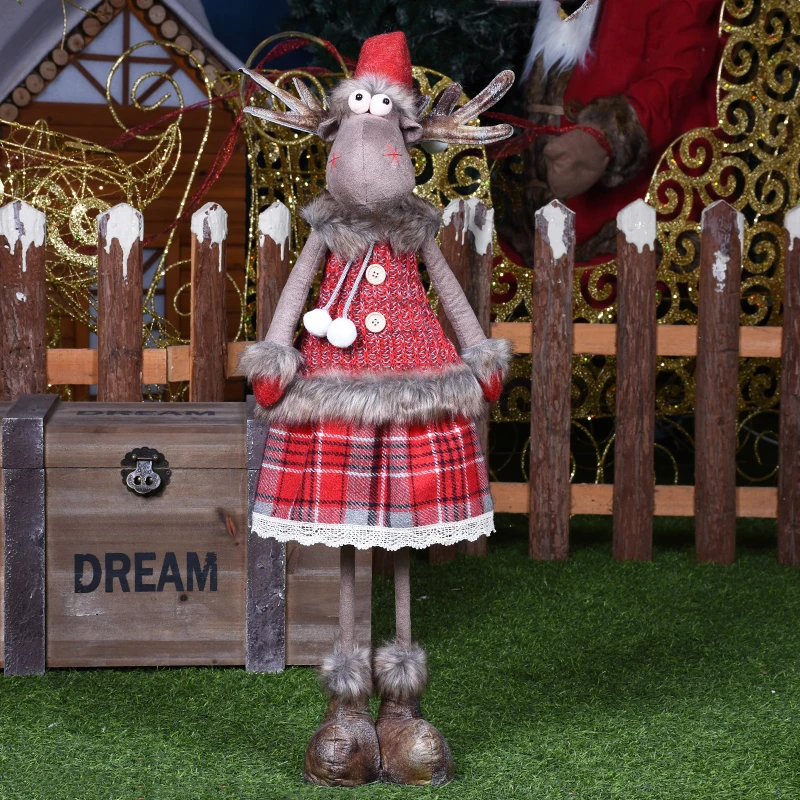 Рождественские украшения для дерева выдвижной лось, олень игрушка год товары для дома и сада украшения Adornos De Navidad Natale