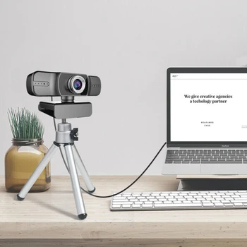 

Computer Webcam Wide Angle HD 1080P Recording USB Connection Manual Focusing Live Broadcasting Built In Microphone Home Office