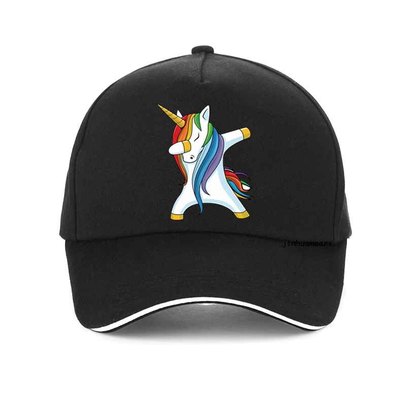 

fashion Dabbing Unicorn Men baseball cap 2020 Cartoon Rainbow Unicorn dad Hat Summer Hip Hop caps Casual Snapback hats bone