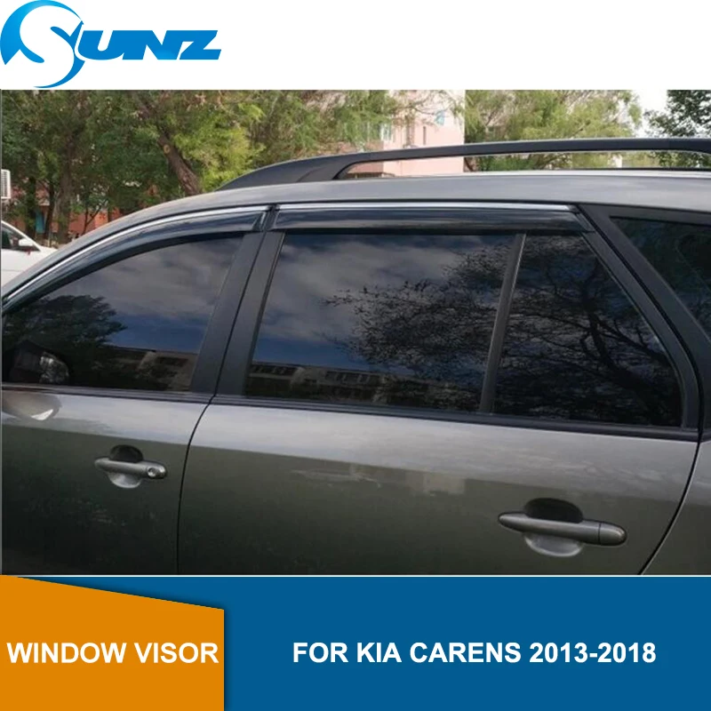 

Car window rain protector For KIA CARENS 2013 2014 2015 2016 2017 2018 Window Visor Vent Shades Sun Rain Deflector Guard SUNZ