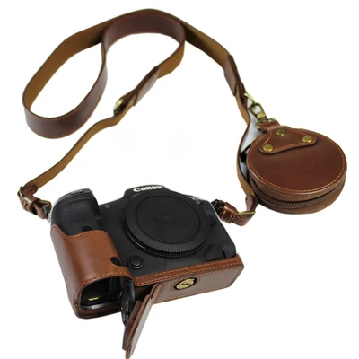 handwork Photo Camera Genuine PU leather cowhide Bag Body Case For