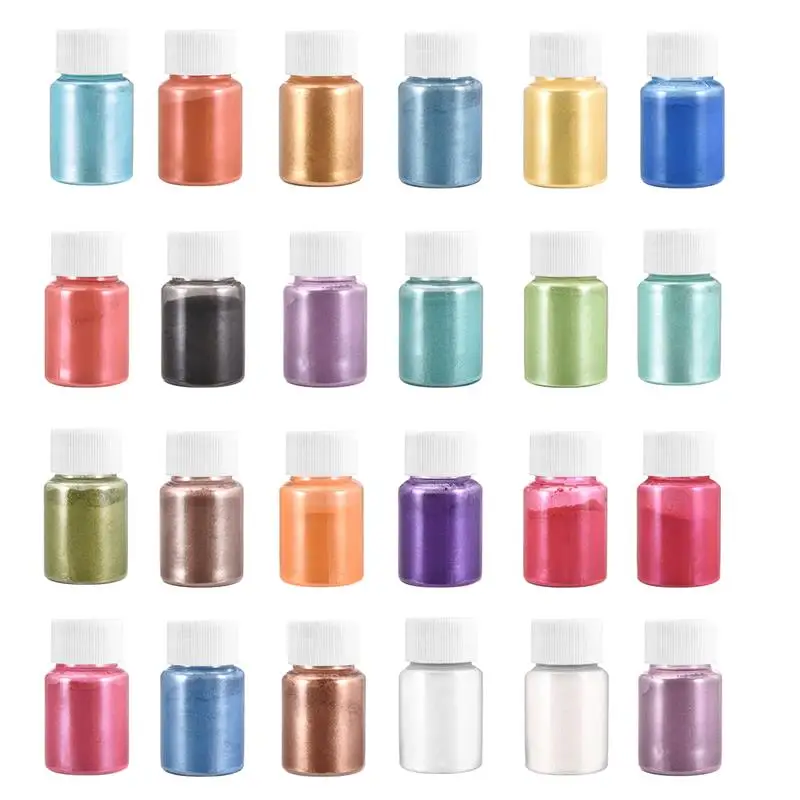 Multi Colors Mica Powder Epoxy Resin Dye Pearl Pigment Natural Mica Mineral Powder Handmade Soap Coloring Powder in Bottle 2