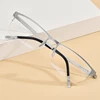 FONEX Alloy Glasses Frame Men Square Myopia Prescription Optical Eyeglasses 2022 New Metal Half Korean Screwless Eyewear 992 ► Photo 2/6